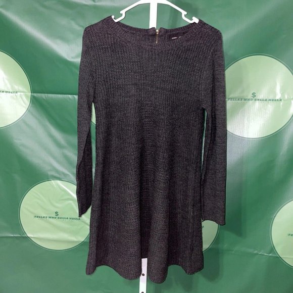 ROMEO & JULIET COUTURE Women's knee length sweater dress in GREY/GREEN sz M -GUC - Picture 1 of 8